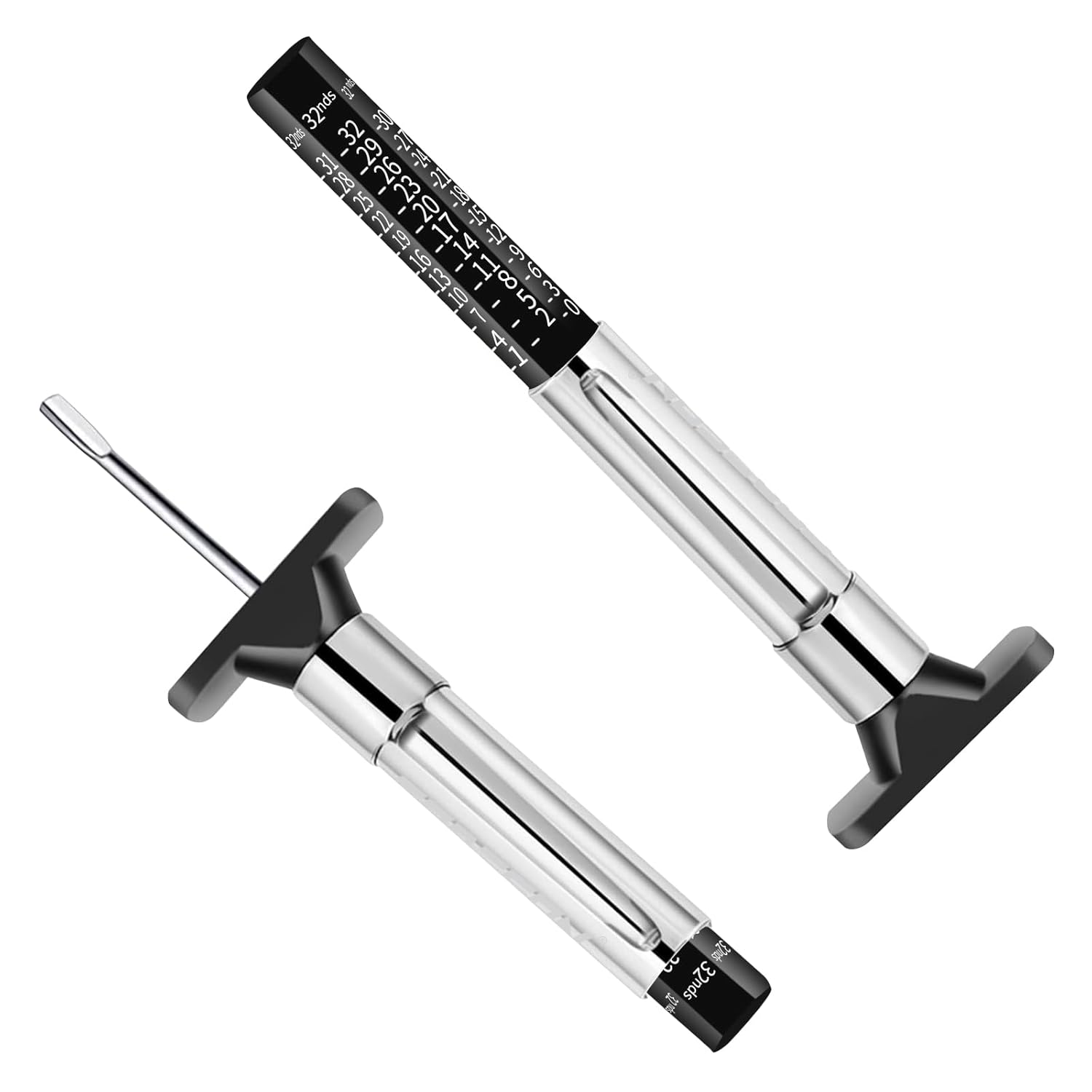 GODESON Tire Tread Depth Gauge, Tire Depth Gauge 32nds, Professional Tire Tread Gauge Tools, Accurate Measurement Tread Depth Metric Gauges for