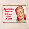 Mir egal Retro Blechschild, Amerikanischer Stil Metallposter 20x30cm