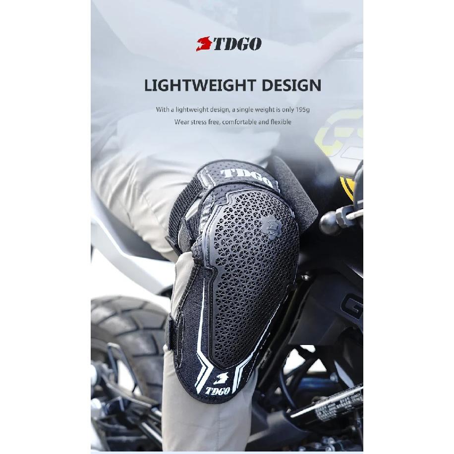 Ginocchiere Traspiranti in Rete per Moto per la Guida Estiva - Protezioni Regolabili con Design Ammortizzante, Leggere e Ventilate