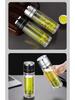 Minghui Quick-Open Double-Layer Glass Cup with Tea and Water Separation, Car-Mounted High-End Men's Cup.