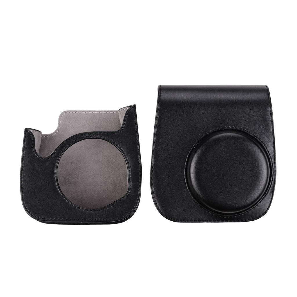 Portable Instant Camera Case Bag Holder PU Leather with Shoulder Strap Compatible with Fuji Mini 11