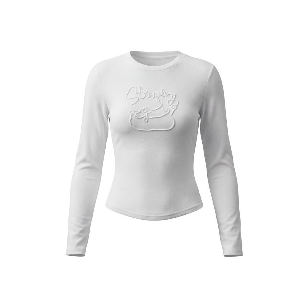 HeyHenry Women s Slimming Sweet & Spicy Spring/Autumn Tight Long Sleeve T-Shirt L белый