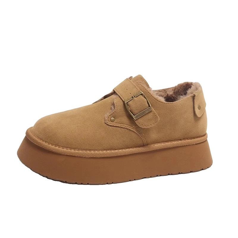 Single shoe women's full bun autumn new one-pedal thick sole heightening fishing