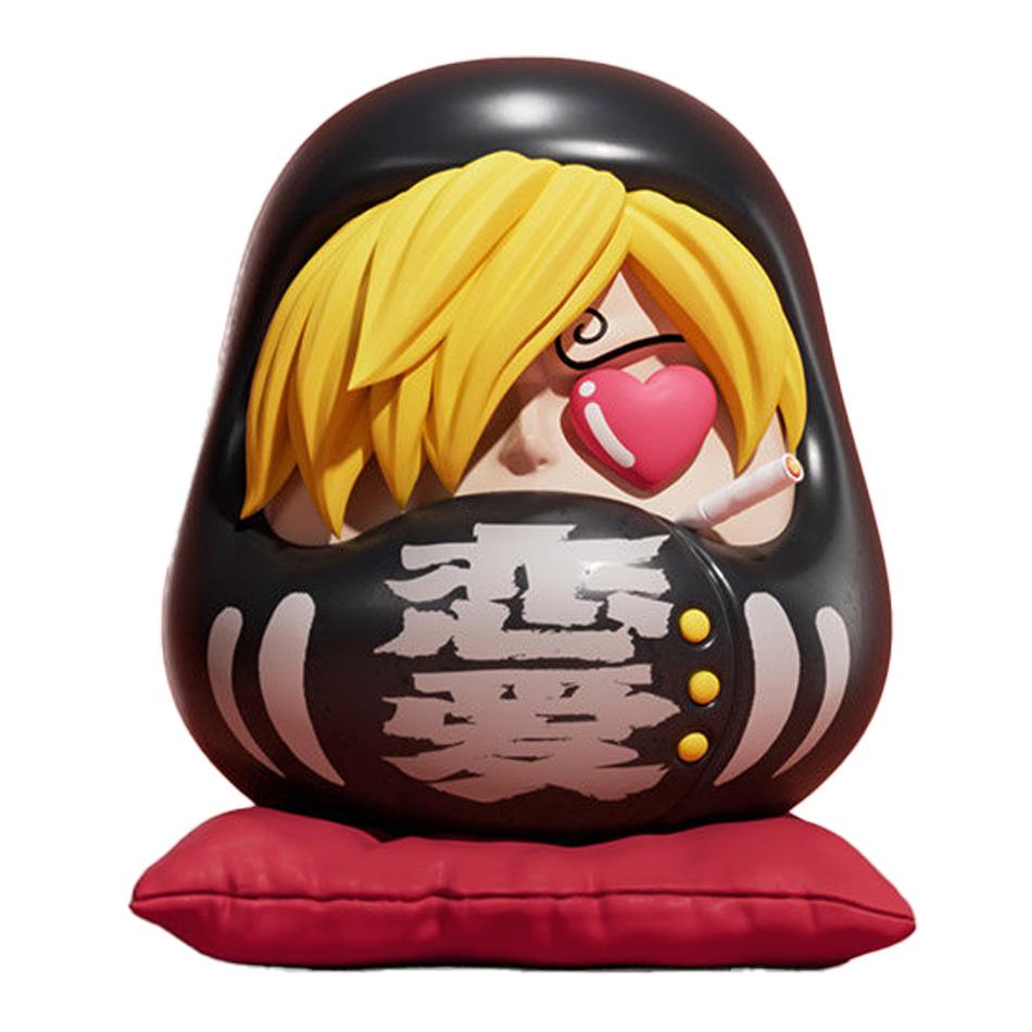 6Cm Q-Version  Anime Figure Nika Luffy Zoro Sanji Nami Cos Super Dharma Figurine Pvc Statue Model Toys Car Ornaments