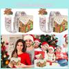 Gingerbread Man House Pattern Paper Gift Box Christmas Celebration Props Decor