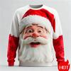 Autumn 3D Santa Clause Printed Sweatshirts Round Neck Fashionable Casual Sports Long Sleeved Christmas Clothing Men's Sweatshirts