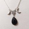 European & American Triple Moon Goddess Gothic Necklace