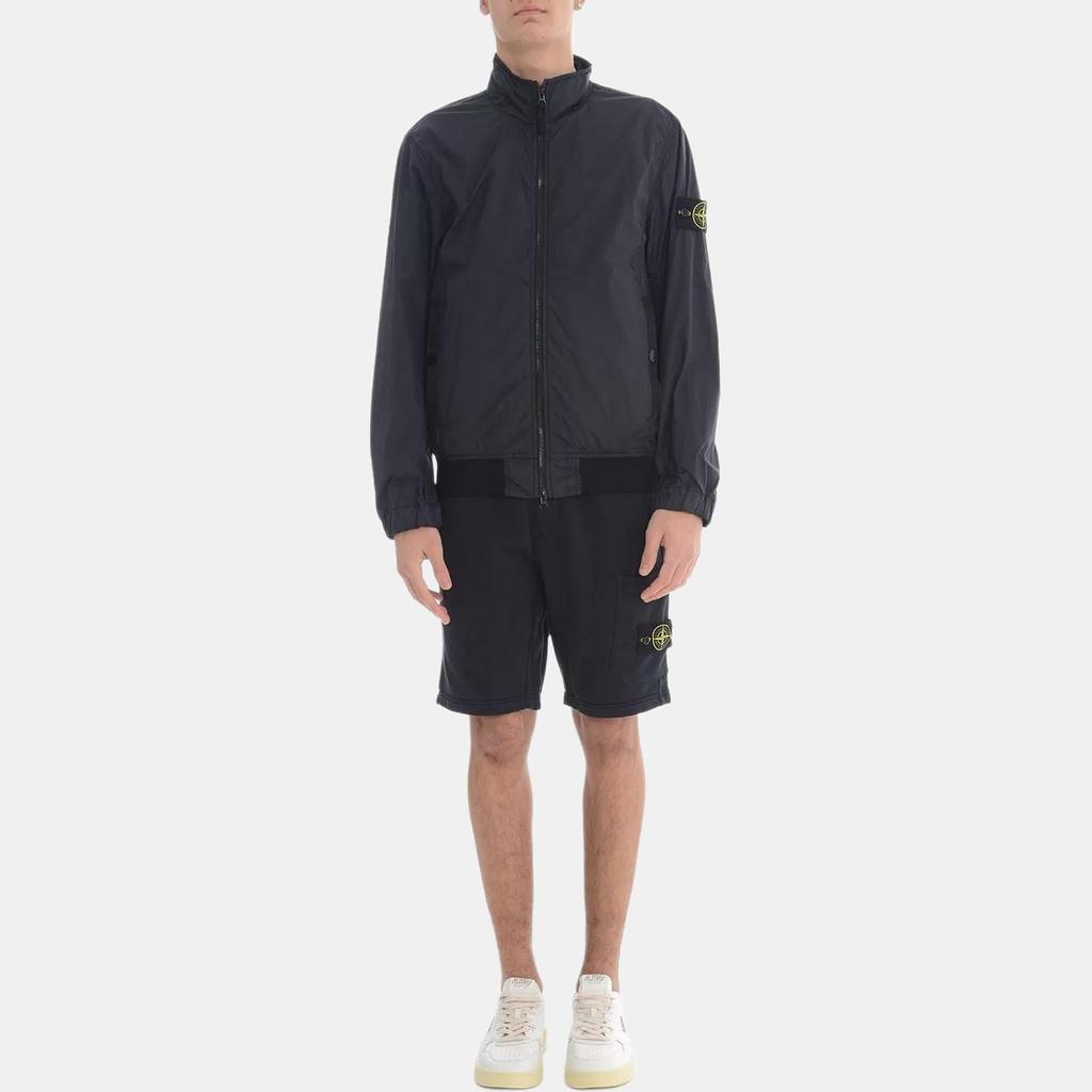 Stone Island Ss25 Resin Nylon Windproof Waterproof Zip Collar Jacket Men jackets Deep-Blue K1S1541000-37S0A23-V0020