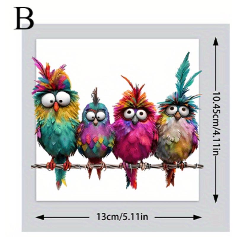 

1PC Funny Bird Creative Glass Window Decorative Stickers for Windows Glass Wall Mirror Festival Home Decoration Vinyl Decals