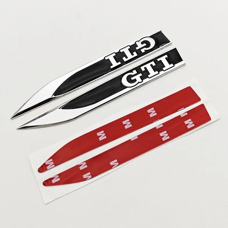 Golf 3 4 MK3 MK4 2026 Hot For VW VOLKSWAGEN 2Pcs Metal Car Sticker Logo GTI Side Fender Bumper Strip Badge Emblem For Volkswagen