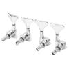4Pcs String Tuning Key Metal Corrosion Resistance 2R2L Sealed Electric Bass Tuning Peg Silver