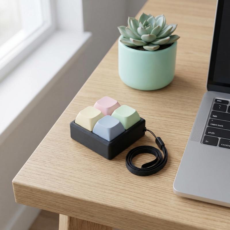 Tragbares Tastatur-Tasten-Knopf-Spielzeug 2 3 4 Tasten Stressabbau Fidget für Büroangestellte Studenten