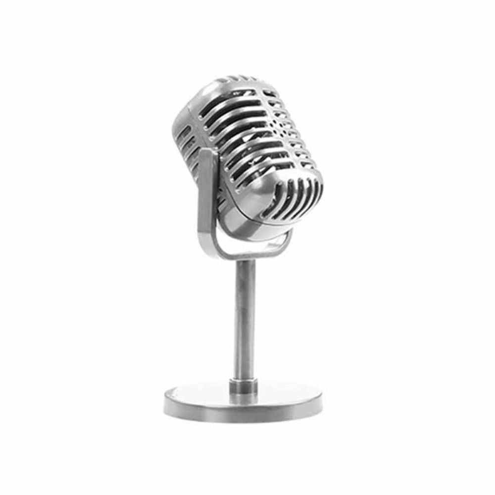 Simulation Props Retro Microphone Vintage Classic Style Dynamic Vocal Microphone Miniatures For Home Decoration Small Ornaments