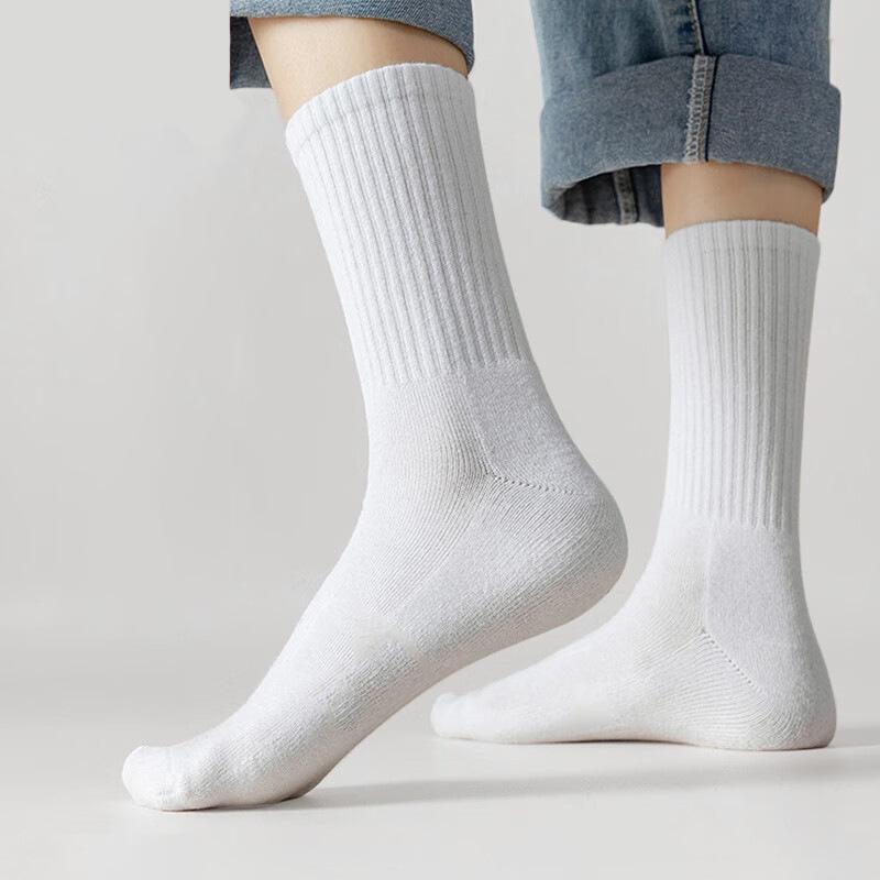 Men Socks Cotton Breathable Long Business Harajuku Socks Solid Gentleman Sox Sokken Outdoor Sports 10/20 Pairs/Lot Socks
