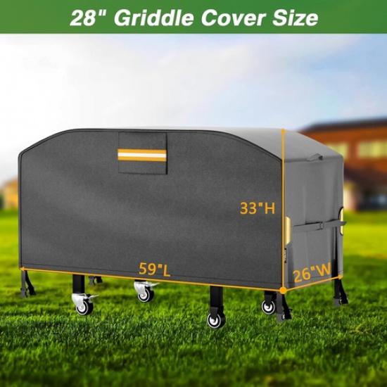 Flat Top Gas Grill Cover for Blackstone 5483 28in 59" L×26" W×33" H New