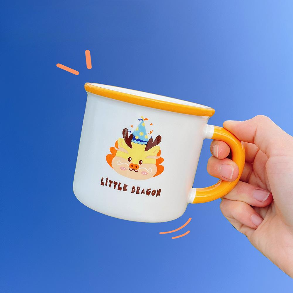 Cute Chinese Dragon Ceramic Cup Mug Drink Water Cup Cup Creative Year of Dragon Gift Milk Cup Breakfast Cup
