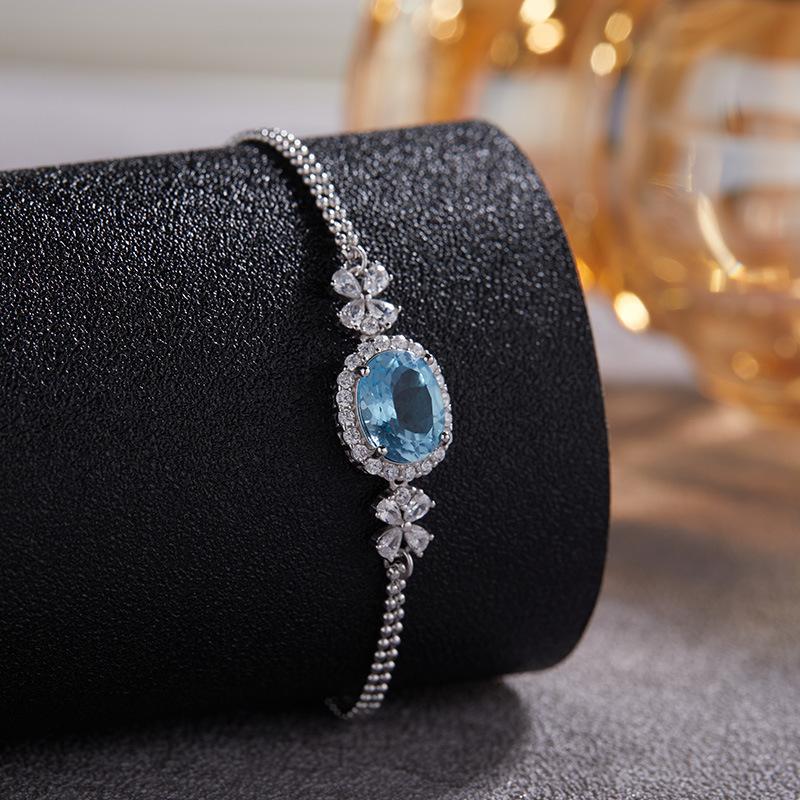 Premium Non-Fading S925 Sterling Silver Natural Topaz Citrine Colored Treasure Bracelet Bracelet Jewelry