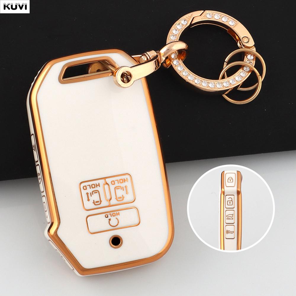 Pokrowiec na kluczyk samochodowy TPU do Kia Carnival 2021 2022 Sedona Carnival KA4 EX SX LX Fiesta 2023 Bezkluczykowy Pilot Akcesoria