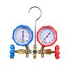 AC Gauges, AC Manifold Gauge Set for R134a R32 R22 R410A, 3 Way Automotive AC Gauge Set with Hoses Adapter