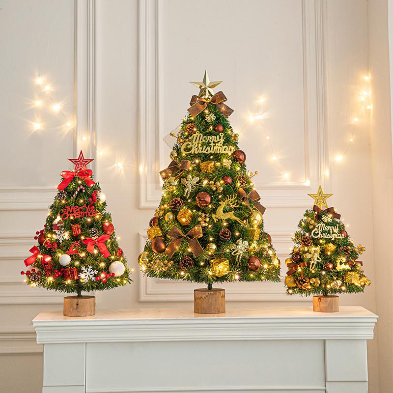 For New Christmas Tree Home Small Desktop Ornament Diy Material Packaging Decoration Christmas Decoration Mini Christmas Tree