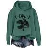 Ladies Fashion Casual Long Sleeve Printed Round Neck Hoodie Pullover Top