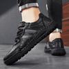 Men's Leather Casual Shoes Lace Up Sneakers