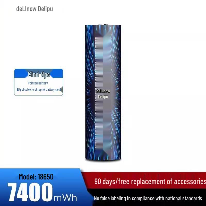 Delipow 18650 3.7V Lithium-Ion Battery 3500mAh for Flashlights and Small Fans