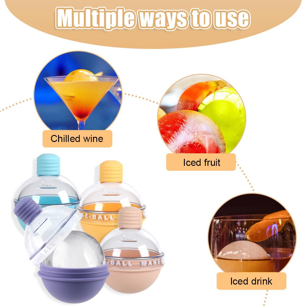 1 szt. Forma do mrożonych kul lodowych Whiskey Macaron Forma do kostek lodu Do domowej produkcji dużego lodu W kuchni Silikonowa tacka na lód Akcesoria kuchenne