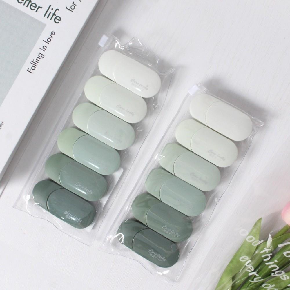 6Pcs/set Gradient White Out Tape Silent Student Alteration Tape Portable Correction Tape