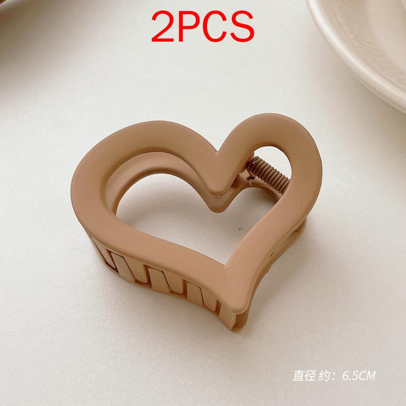 2 ΤΕΜ Premium Σετ Κεφαλών Νέο Γυναικείο Κλιπ Κλιπ Νύχι Μόδας Καφέ Μαύρο Ακρυλικό Μεγάλες Φουρκέτες Claw For Lady Clip Barrette Αξεσουάρ μαλλιών