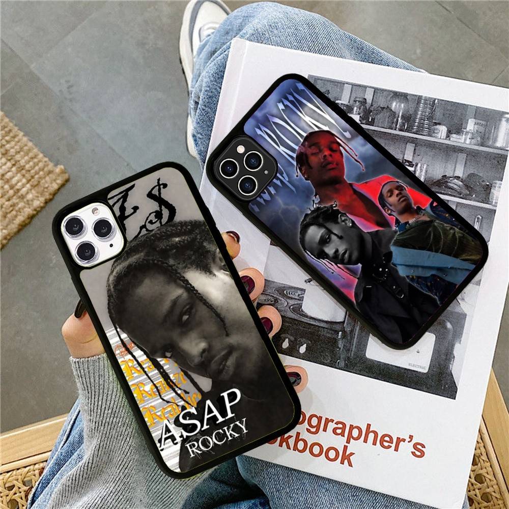 Hip Hop Rapper Asap-Rocky PC+TPU Phone Case For IPhone 17 16 15 14 13 12 11 Pro Max Plus Kawaii Cartoon Cover