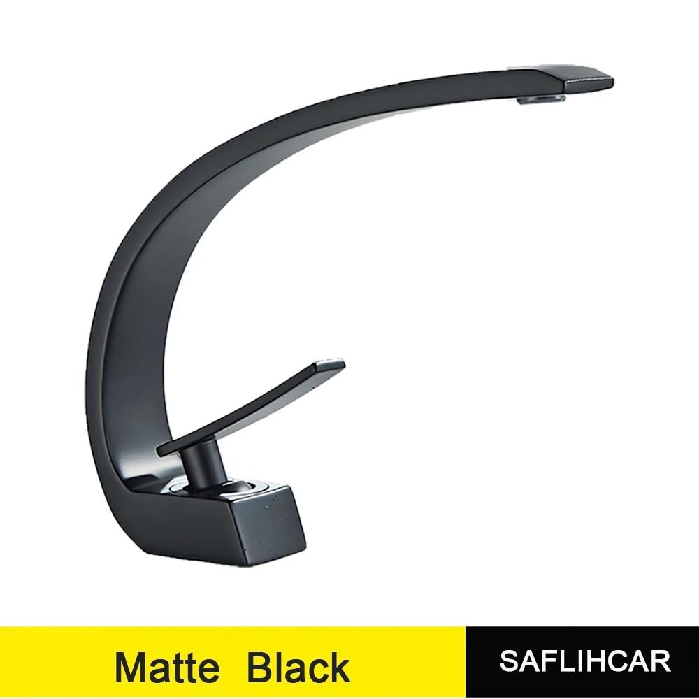 Golden Polished Bathroom Vanity Faucet Single Handle Hot and Cold Water Mixier Sink Faucet Deck Mount Crane