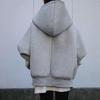 2023 European & American Streetwear: Autumn/Winter Loose Fit Velvet Zip-Up Hoodie