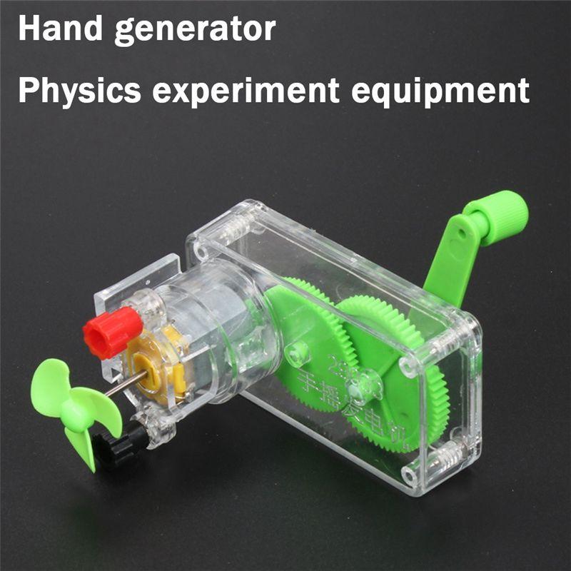 AEE4-5PCS Hand Generator Portable Generators Portable Hand Generator Experimental DIY Model Generator Electricity Generator