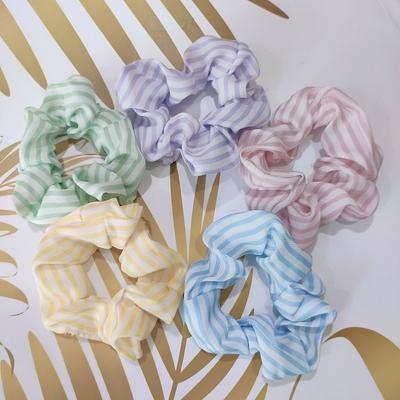 2 STÜCKE Minimal gestreiftes elastisches Stirnband Haaraccessoire Haargummi Pferdeschwanzband
