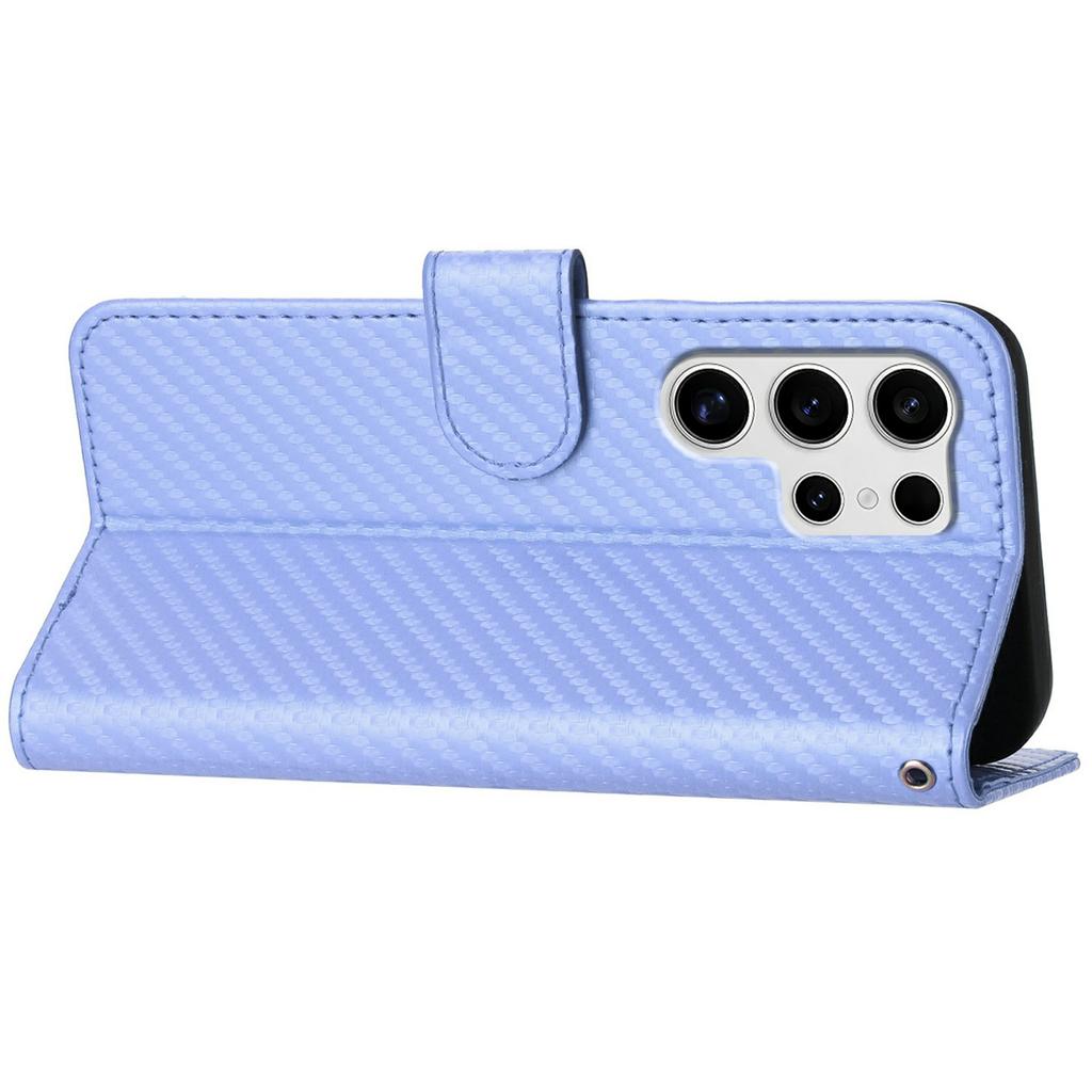 YX0070 For Samsung Galaxy S25 Ultra Wallet Case Carbon Fiber Texture Leather Cell Accessories Phone Cover