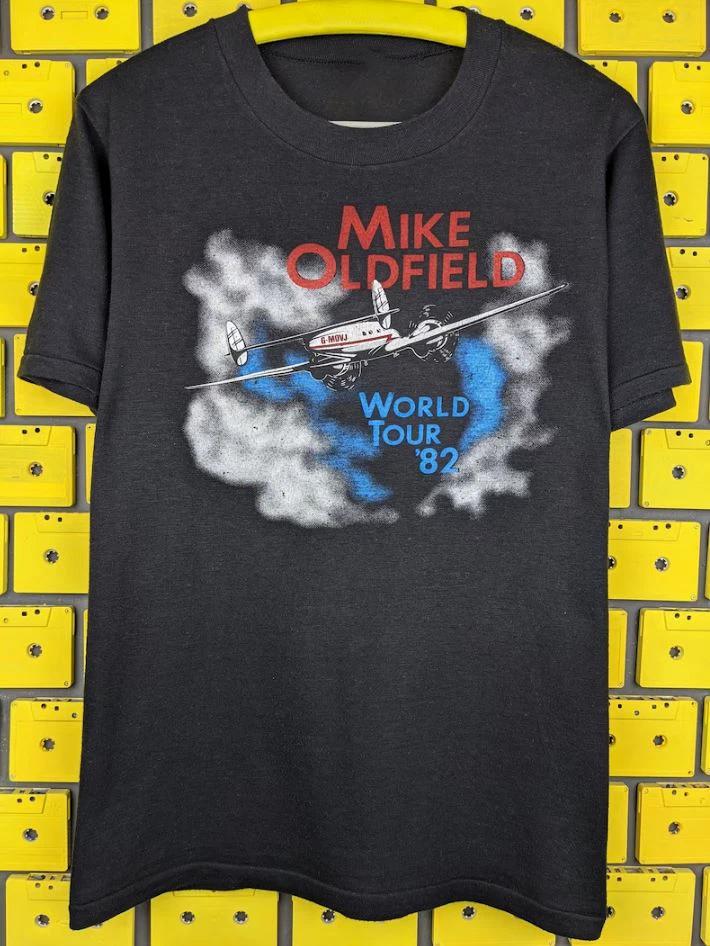 Mike Oldfield World Tour Rock Unisex T-Shirt Cotton Full Size S