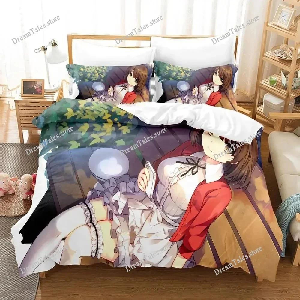Saekano How To Raise A Boring Girlfriend Bedding Set Cartoon Anime Set Adult Kid Bedroom Duvet Cover Sets 3D Print Kawaii Anime