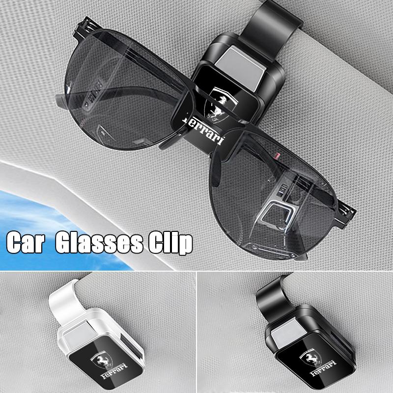 Car Sun Visor Sunglasses Storage Clip Magnetic Eyeglasses Holder For Ferrari GT4 328 GTB GTS F355 360 Modena F430 488 F8 Tributo MQ3