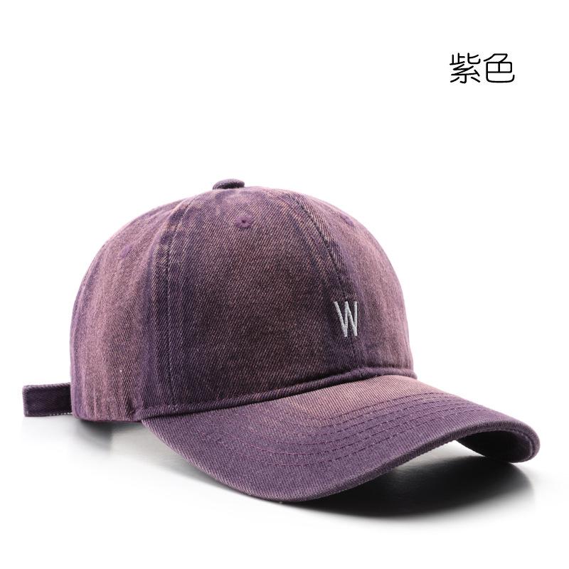 

Baseball Cap Personalized Street Shade Sun Hat Outdoor Denim Letter Embroidery Cap фіолетовий