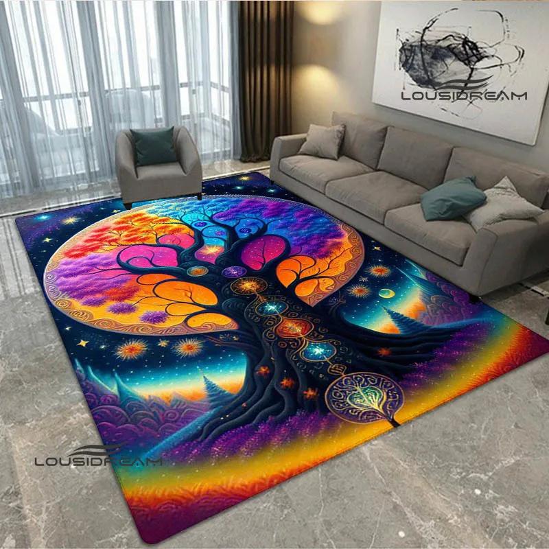 Tree of Life printed carpet kitchen mats Non -slip carpet outdoor carpets area rug bedroom decor pink room decor birthday gift