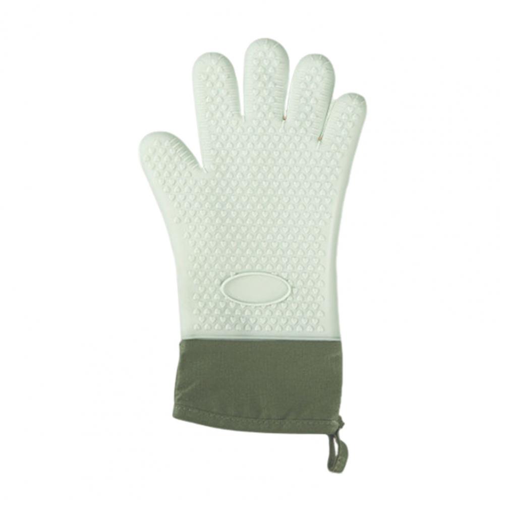 Anti-scalding Gloves Heavy Duty Oven Gloves Heat Resistant Silicone Oven Mitt with Cotton Lining for Baking for Air for Heat