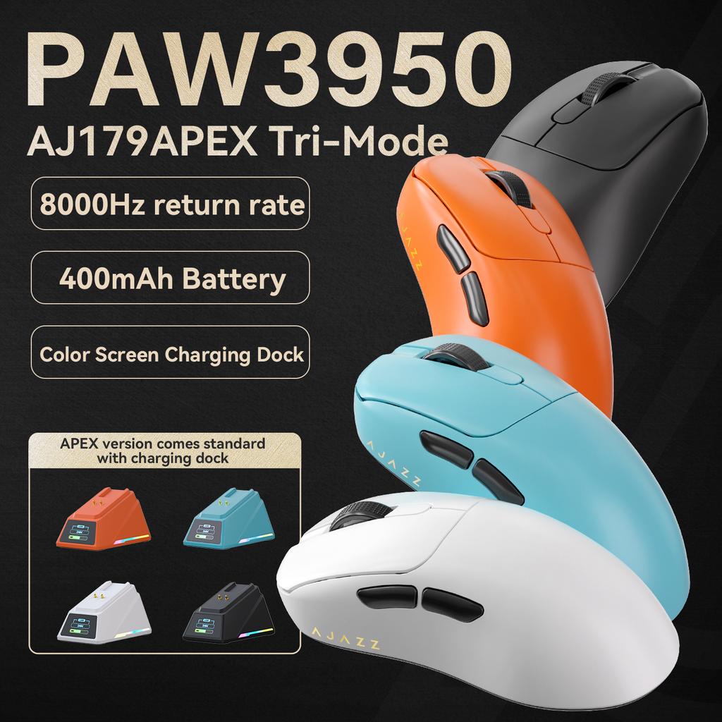 Ajazz AJ179 APEX Wireless Gaming Mouse PAW3950 Sensor 2.4G USB Optical Lightweight Ergonomic Comfortable Right-handed Design