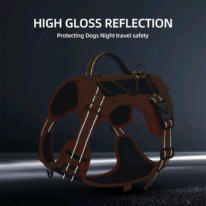 Pet Tactics Harness Multi Functional Nylon Reflective Dog Adjustable No Pull Comfortable Control Dog Chest Harness Pet Supplies