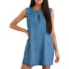 Women's Casual Sleeveless Denim Vest Dress