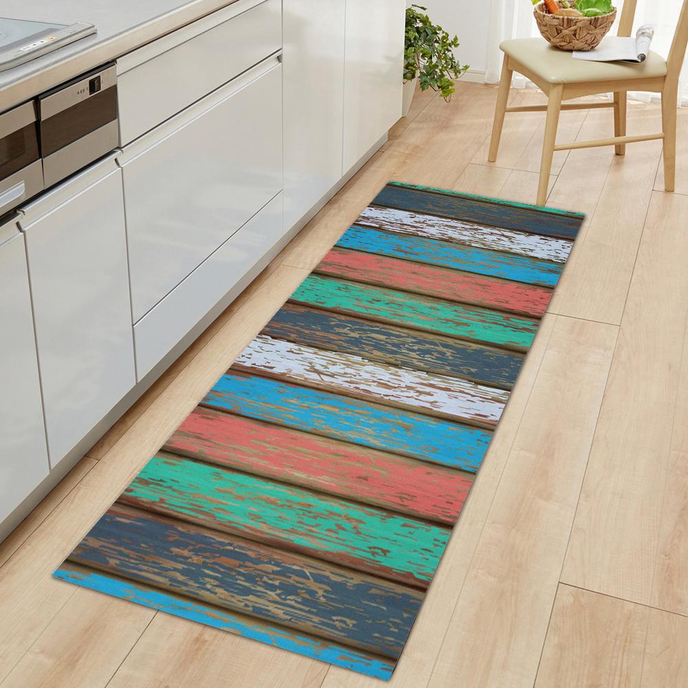 

1Pc, Colorful Geometric Printed Floor Mat, Home Kitchen Non-Slip Oil-Proof Floor Mat, Bathroom Carpet Indoor Floor Runner Rug W60H190(CM)-1 Pcs