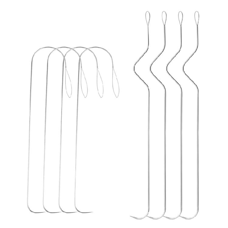 4Pieces Bead Spinner Needle Set Portable Bead Spinner Needle Set Large Eye Needle for Handmade Jewelry and Beadwork