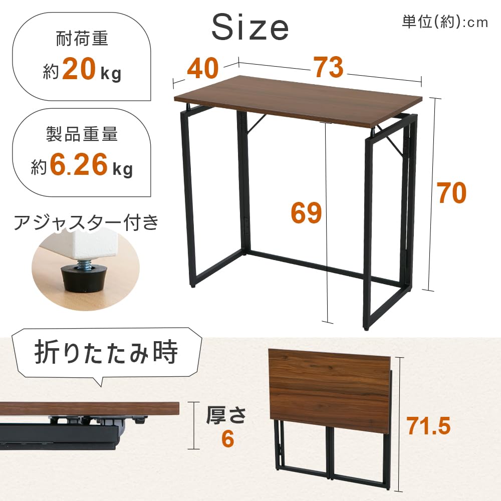 IRIS PLAZA Folding Study Folding Compact Computer White Desk, Desk, Desk, Desk,