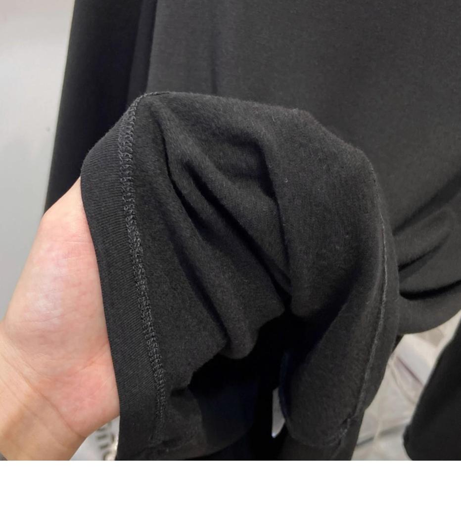 Women's Slim Fit Fleece-Lined Stand Collar Shirt, Brushed Thin Fleece, Long-Sleeve T-Shirt, Autumn/Winter 2025