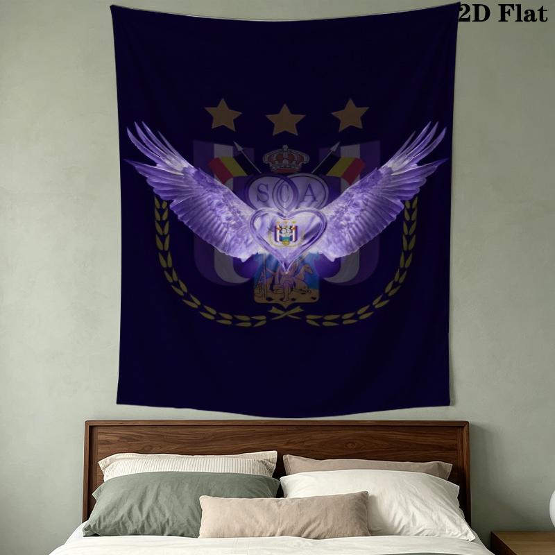 Rsc Anderlecht Wall Tapestry Aesthetic Wall Hanging Printed Fabric Blanket Decorative Tapestries For Bedroom Living Room Home Decor